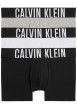 Thumbnail Lot de 3 boxers classiques en coton tricolore unis avec une ceinture noire large
