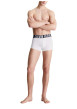 Thumbnail Lot de 3 boxers classiques en coton tricolore unis avec une ceinture noire large - Image 4