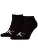 Thumbnail Lot de 2 paires de chaussettes basses noires unies avec monogrammes blancs
