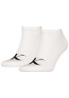 Thumbnail Lot de 2 paires de chaussettes basses blanches unies et monogrammes noirs