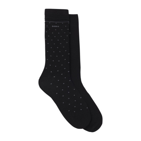 Lot de 2 paires de chaussettes hautes noires à...