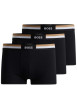 Thumbnail Boxers noirs unis avec ceinture bicolore et marque au centre