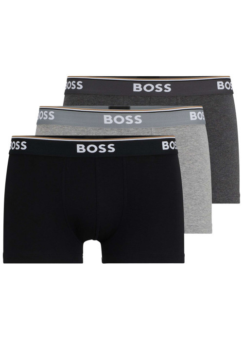 Lot de 3 Boxers en coton avec une ceinture élastiquée et nom de la marque