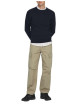 Thumbnail Cargo en coton mélangé beige uni à coupe regular fit avec des lacets sur le bas - Image 6