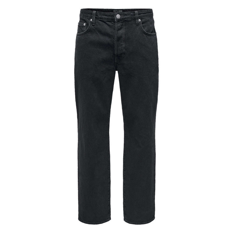 Only&sons - Jean En Coton Noir Légèrement Délavé Avec Une Coupe Baggy Et Des Passants - Noir Only&sons - Jean En Coton Noir Légèrement Délavé Avec Une Coupe Baggy Et Des Passants - Noir