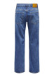 Thumbnail Jean en coton bleu délavé avec une coupe regular fit et une braguette à boutons - Image 2