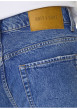 Thumbnail Jean en coton bleu délavé avec une coupe regular fit et une braguette à boutons - Image 3