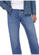 Thumbnail Jean en coton bleu délavé avec une coupe regular fit et une braguette à boutons - Image 7