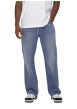 Thumbnail Jean en coton bleu délavé avec une coupe baggy et des passants à la taille - Image 4