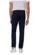 Thumbnail Pantalon en coton marine uni avec une coupe tapered et un patch de la marque - Image 7