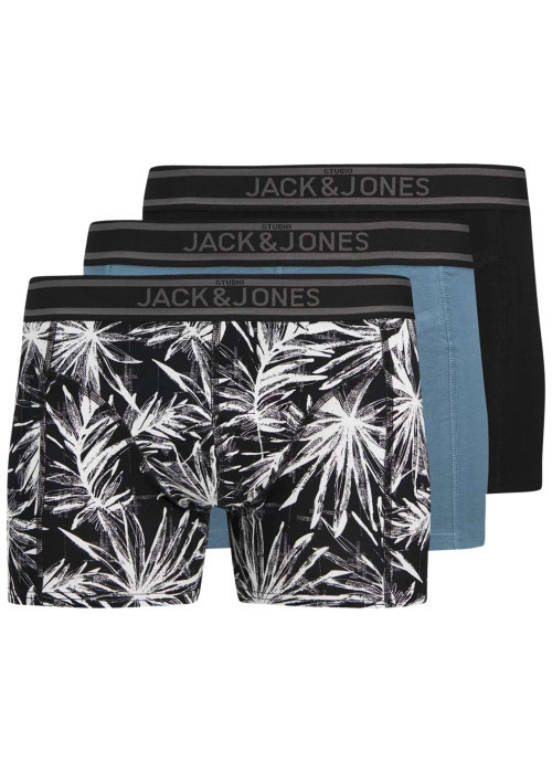 Lot de 3 boxers classique en coton multicolore uni avec une coupe fermée