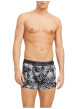 Thumbnail Lot de 3 boxers classique en coton multicolore uni avec une coupe fermée - Image 2