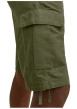 Thumbnail Short Cargo en coton kaki uni avec une coupe droite et des passants - Image 2