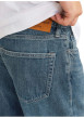 Thumbnail Jean en coton mélangé stone uni avec une coupe droite et des passants - Image 3