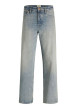 Thumbnail Jean stone uni avec une coupe droite et des passants pour ceinture
