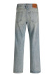 Thumbnail Jean stone uni avec une coupe droite et des passants pour ceinture - Image 2