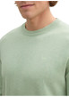 Thumbnail Pull en coton vert chiné avec un col rond et le logo de la marque brodé - Image 3