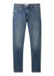 Thumbnail Jean en coton bleu indigo délavé aux cuisses avec une coupe slim fit