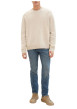 Thumbnail Jean en coton bleu indigo délavé aux cuisses avec une coupe slim fit - Image 5
