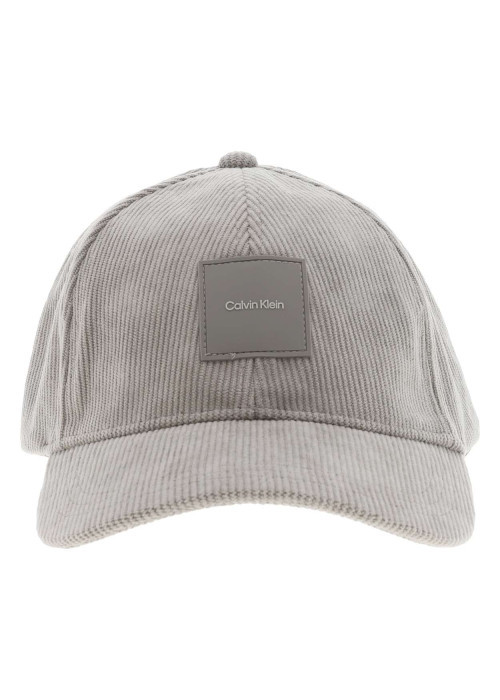 Casquette écrue unie avec fermeture par bande auto-agrippantes en velours côtelé