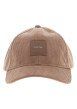 Thumbnail Casquette camel unie en velours côtelé avec patch en silicone de la marque