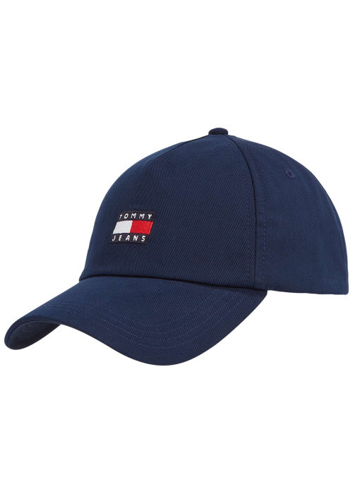 Casquette en coton biologique marine unie strapback avec logo
