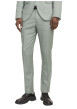 Thumbnail Pantalon de costume vert d'eau uni à coupe super slim avec 4 poches - Image 6