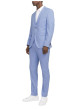 Thumbnail Veste de costume bleu ciel à coupe super slim, col à revers et poches - Image 2