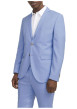 Thumbnail Veste de costume bleu ciel à coupe super slim, col à revers et poches - Image 4