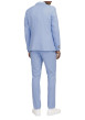 Thumbnail Pantalon de costume bleu ciel uni à coupe super slim avec 4 poches - Image 8
