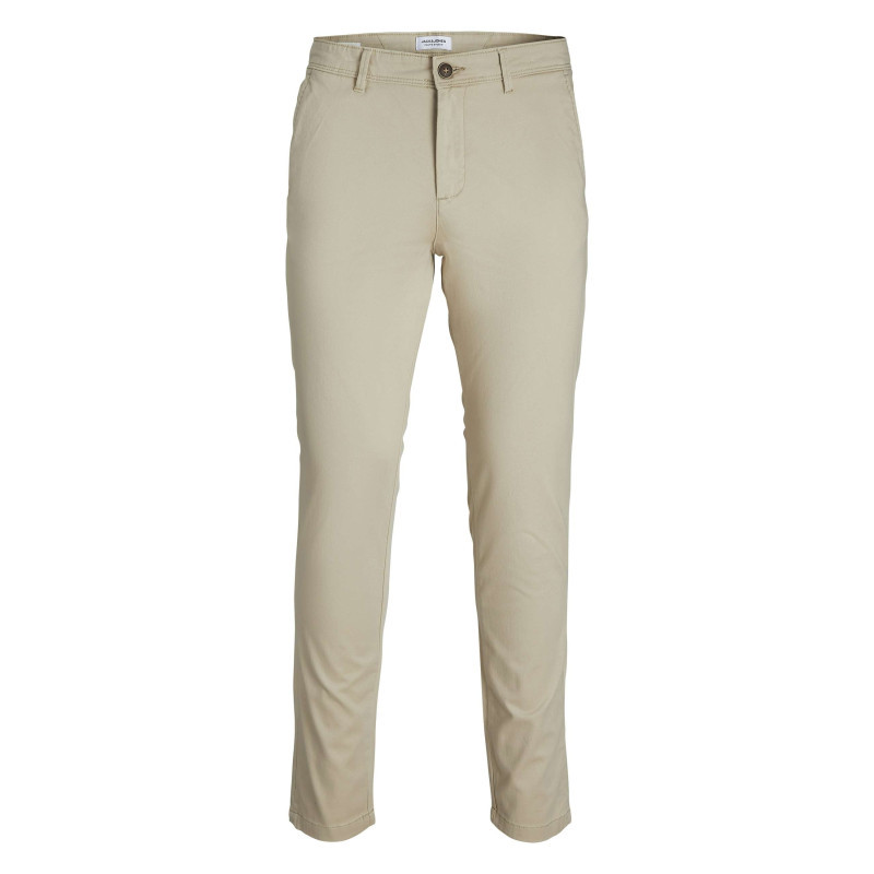Premium - Pantalon Chino Sable Uni En Coton Avec Une Coupe Slim Et 4 Poches - Sable