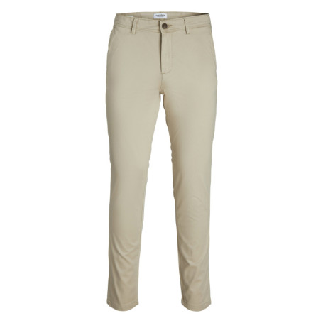 Pantalon chino sable uni en coton avec une...