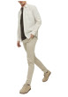 Thumbnail Pantalon chino sable uni en coton avec une coupe slim et 4 poches - Image 4