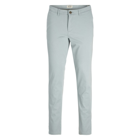Pantalon chino en coton bleu ciel uni avec 4...