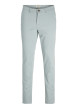 Thumbnail Pantalon chino en coton bleu ciel uni avec 4 poches et une coupe slim