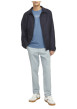 Thumbnail Pantalon chino en coton bleu ciel uni avec 4 poches et une coupe slim - Image 5