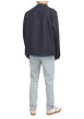 Thumbnail Pantalon chino en coton bleu ciel uni avec 4 poches et une coupe slim - Image 7