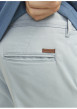 Thumbnail Pantalon chino en coton bleu ciel uni avec 4 poches et une coupe slim - Image 8