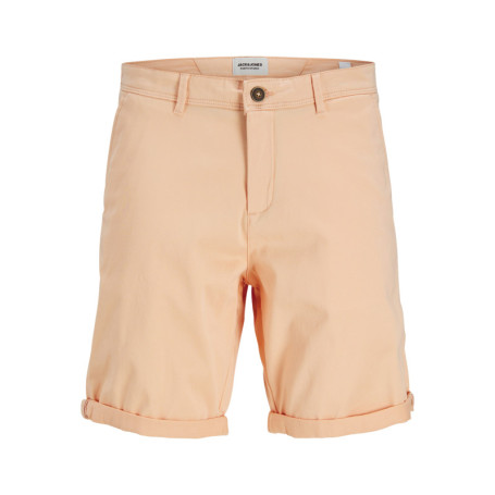 Short pêche uni en coton à coupe regular avec...
