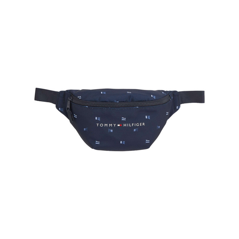 Tommy Hilfiger - Banane Marine à Imprimé Logo All-over, Fermeture Zippée Et Ajustable - Marine Tommy Hilfiger - Banane Marine à Imprimé Logo All-over, Fermeture Zippée Et Ajustable - Marine
