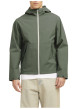 Thumbnail Blouson imperméable vert uni à coupe droite avec un col à capuche et 2 poches - Image 2
