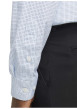 Thumbnail Chemise en coton bleu ciel à motif avec une coupe slim et un col français - Image 7