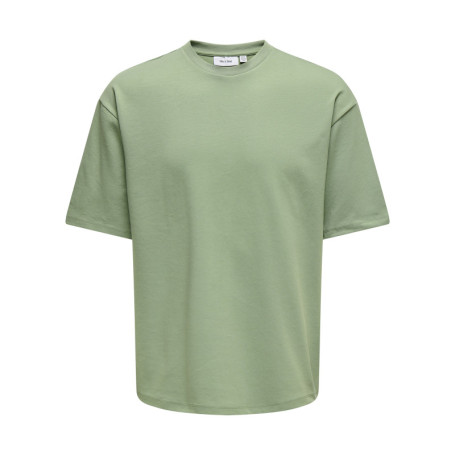 T-shirt vert uni épais avec une coupe oversize...