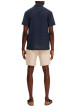 Thumbnail Chemise hawaïenne bleue marine unie à coupe droite avec un col ouvert à revers - Image 2