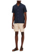 Thumbnail Chemise hawaïenne bleue marine unie à coupe droite avec un col ouvert à revers - Image 5