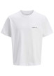 Thumbnail T-shirt en coton blanc uni avec une coupe droite à col rond