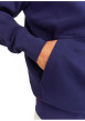 Thumbnail Sweat à capuche bleu uni avec une coupe droite et une poche kangourou - Image 3