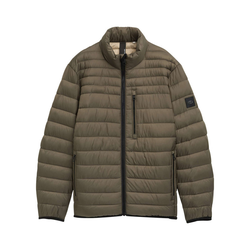 Tom Tailor - Doudoune Verte Olive Matelassée Avec Des Manches Longues Et Un Col Montant - Olive Tom Tailor - Doudoune Verte Olive Matelassée Avec Des Manches Longues Et Un Col Montant - Olive