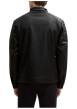 Thumbnail Blouson en simili cuir noir à col légèrement montant avec une texture craquelée - Image 2