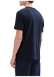 Thumbnail T-shirt en coton bleu marine à col rond avec un gros imprimé à l'avant - Image 2